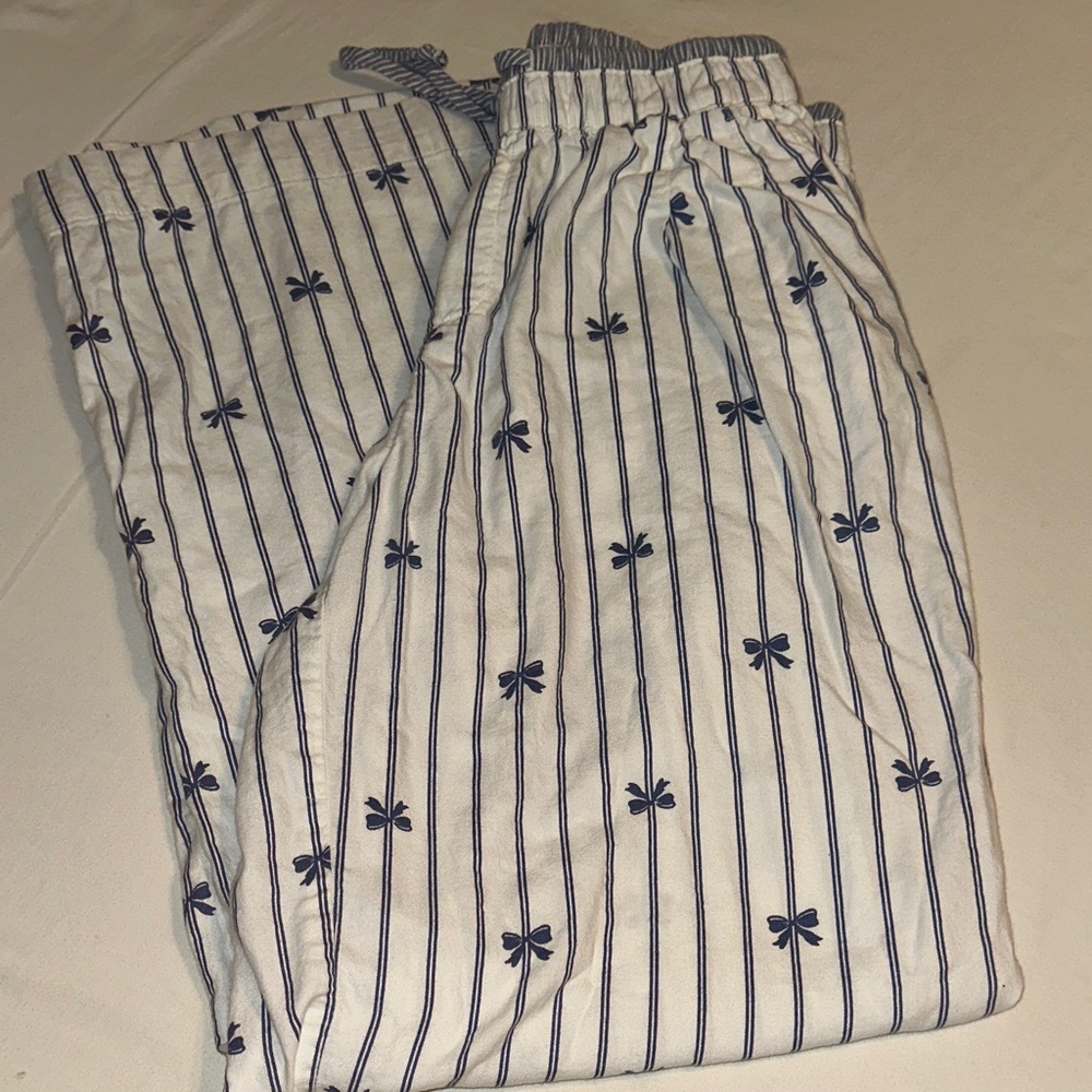 Aerie Bow and Stripes Pajama Bottoms
